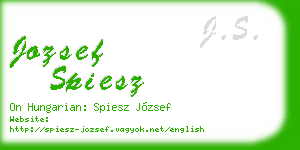 jozsef spiesz business card