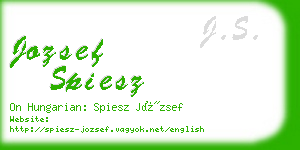 jozsef spiesz business card